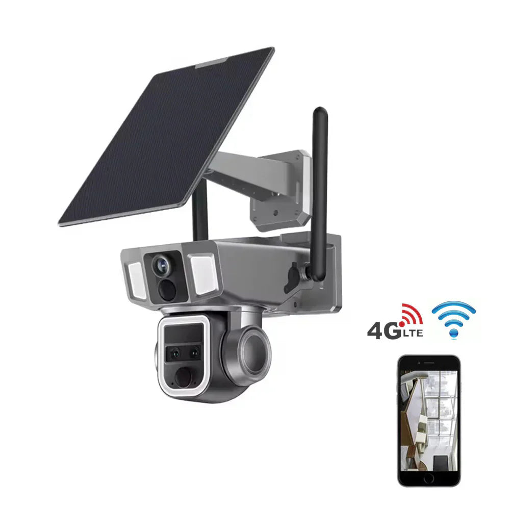 Camera Supraveghere 2 Ecrane, 4 Lentile, 4K Ultra HD 8MP, Zo