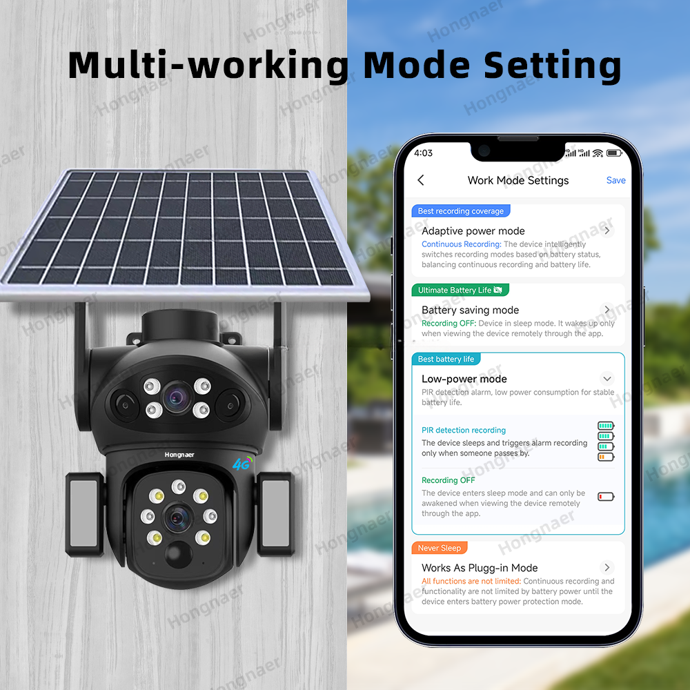 Cameră de supraveghere solară 5G DUAL LENS 8MP + 128GB