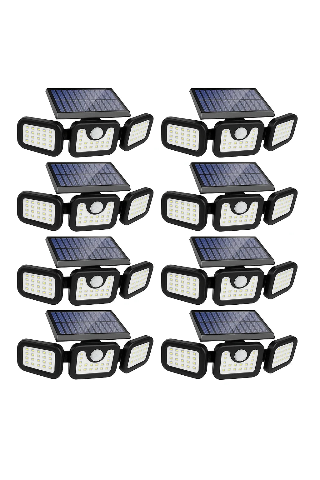 Set 10 X PROIECTOR TRIPLU cu incarcare Solara Senzor de Miscare Prindere pe Perete