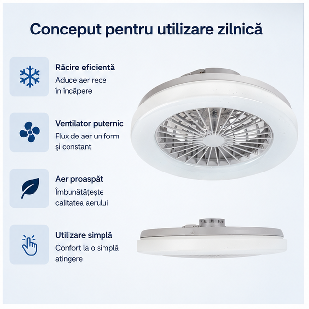 Mini Aer Condiționat cu Ventilator – Răcire Eficientă 75W, Design Compact și Modern