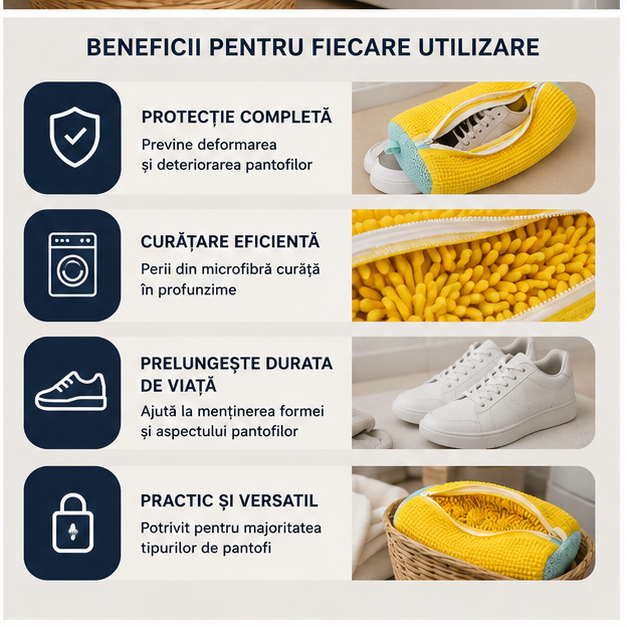 Saci de Spălat Pantofi - Set Practic și Protector