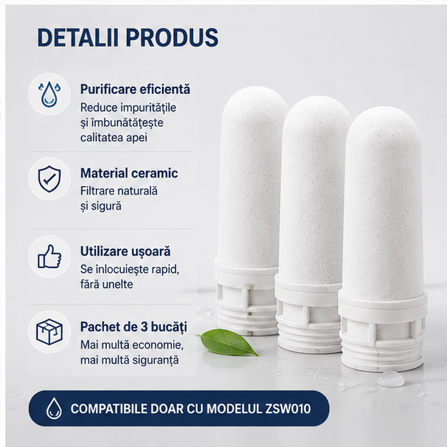 Set 3 Filtre Rezerva pentru Robinet Zoosen ZSW010