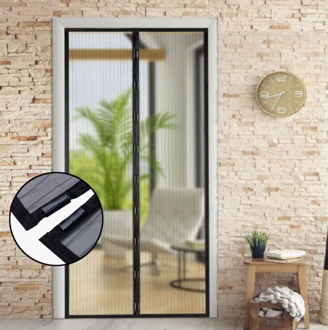 1+1 GRATIS Plasă de Țânțari cu Închidere Magnetică pentru Uși - Protecție Eficientă și Ventilație Naturală