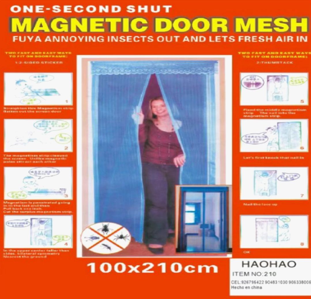 Plasă de Țânțari cu Închidere Magnetică pentru Uși
