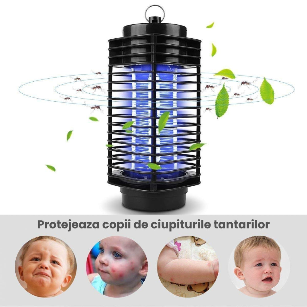 PACHET 1+1 GRATIS Lampa UV anti insecte cu radiatie 360° pentru interior sau exterior