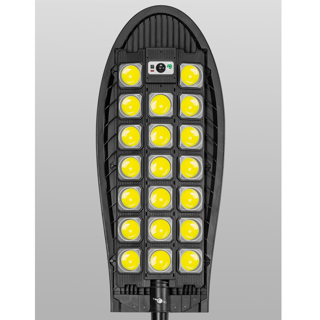 PACHET 1+1 GRATIS! Lampa solară stradală 3300W Ovala - Picior metalic
