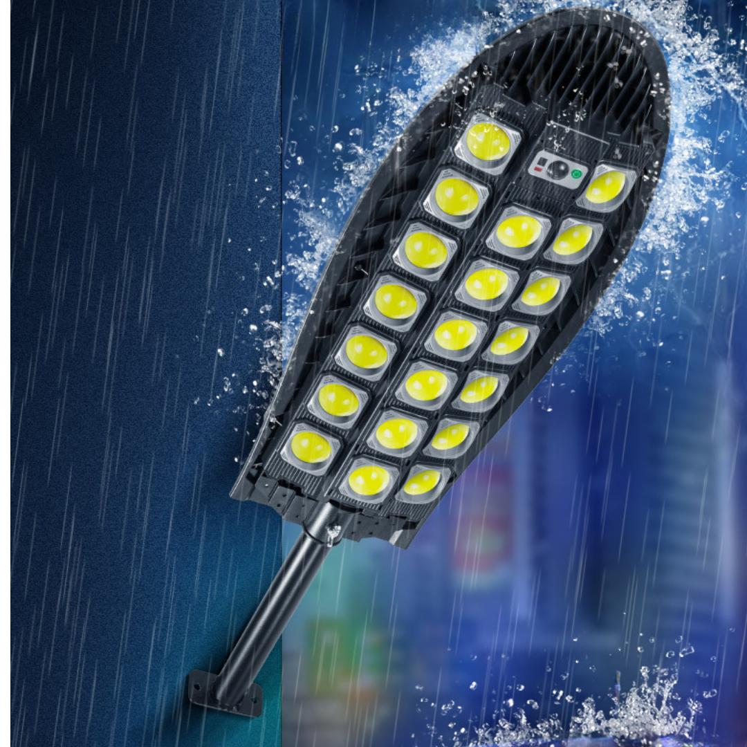PACHET 1+1 GRATIS! Lampa solară stradală 3300W Ovala - Picior metalic