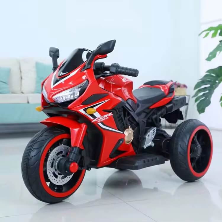 Motocicletă electrică pentru copii – Design sport CBR, 2 motoare, Baterie 6V 7Ah, Lumini și sunete realiste