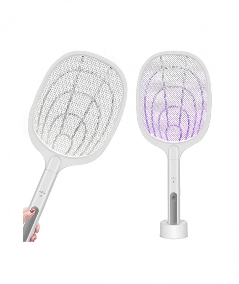 1 + 1 GRATIS ! Paleta electrica anti-insecte, incarcare USB, alb, 52 cm