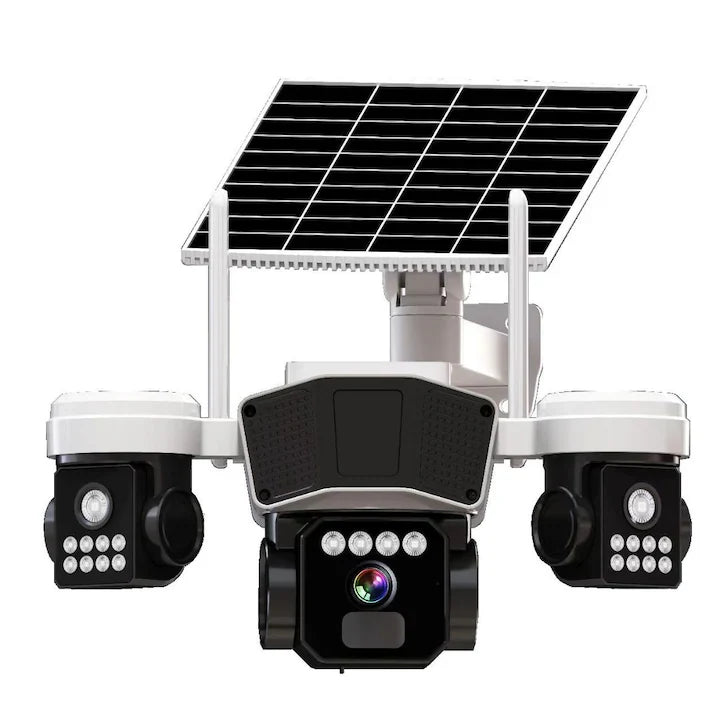 Camera de supraveghere EXTRATERESTRU 3 in 1 cu panou solar, conexiune SIM 4G, 9MP
