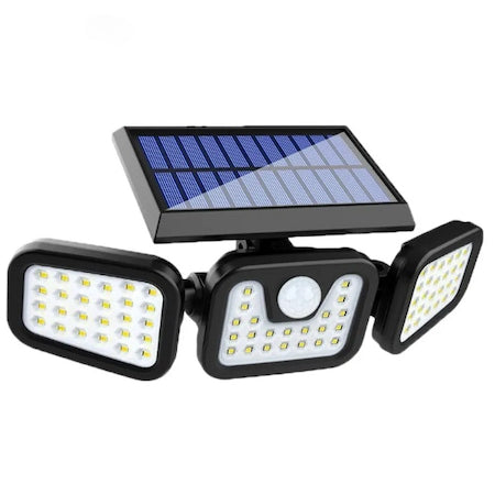 Lampa Solară cu LED Reglabil, Senzor Crepuscular și Senzor Mișcare