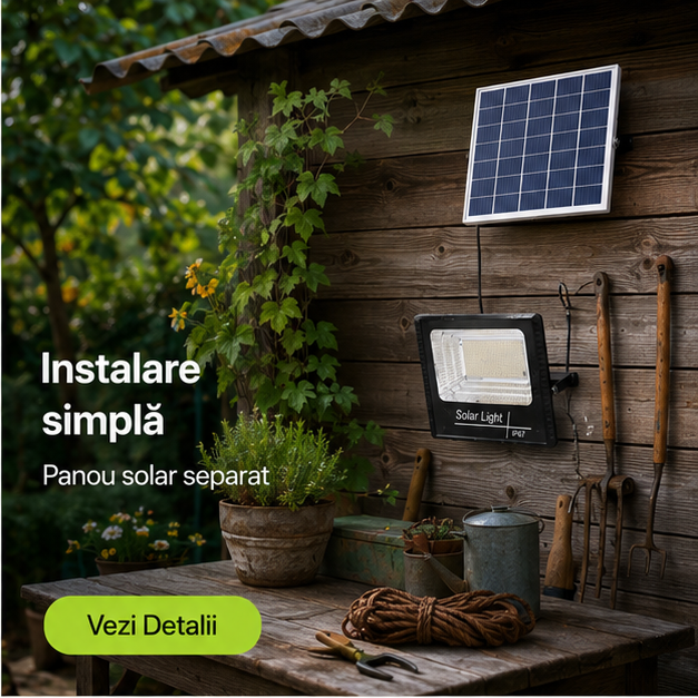 Proiector cu Panou Solar Separat 200W