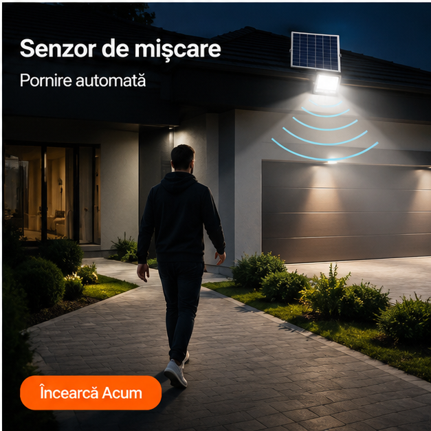 Proiector cu Panou Solar Separat 200W