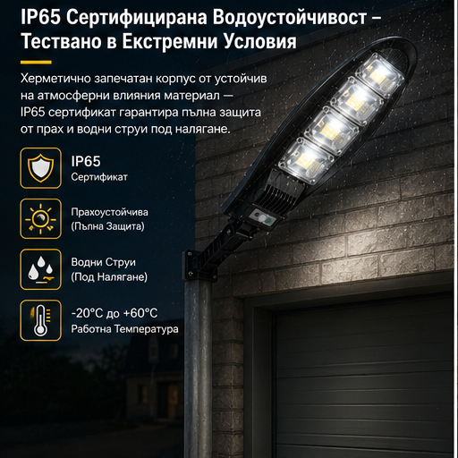 SET 5x Lampa Stradala 1200W, Incarcare Solara