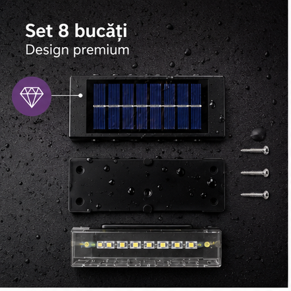 SET 8 LAMPI BIDIRECTIONALE, 15CM, 10 LED-URI