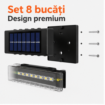 SET 8 LAMPI BIDIRECTIONALE, 15CM, 10 LED-URI
