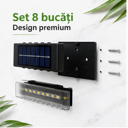 SET 8 LAMPI BIDIRECTIONALE, 15CM, 10 LED-URI