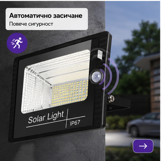 Proiector cu Panou Solar Separat 200W