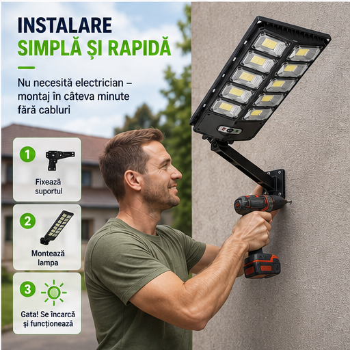 Lampa solară stradală 3000W  70 CM W789B-6