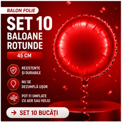 SET 10 BALOANE ROSII