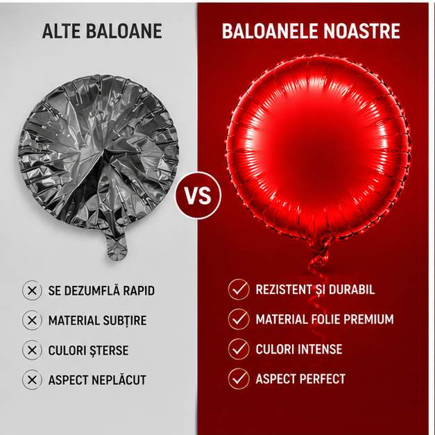 SET 10 BALOANE ROSII