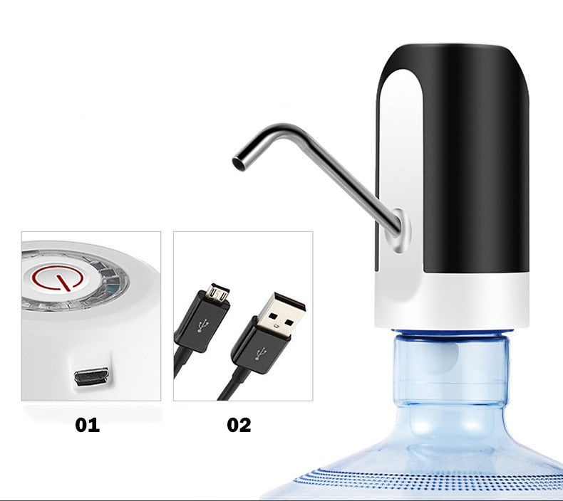 Pompa Electrica pentru Bidoane de Apa cu Acumulator USB Rein