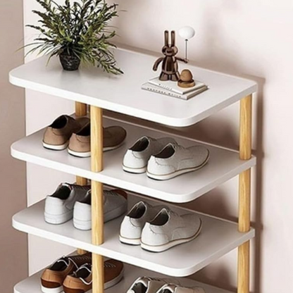Organizator Vertical Pantofi 8-14 Perechi - Alb, Compact 48x