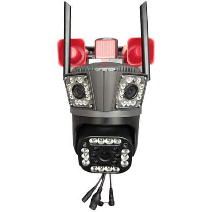 Camera de Supraveghere Tripla cu ALARMA WIFI, 12MP, Exterior