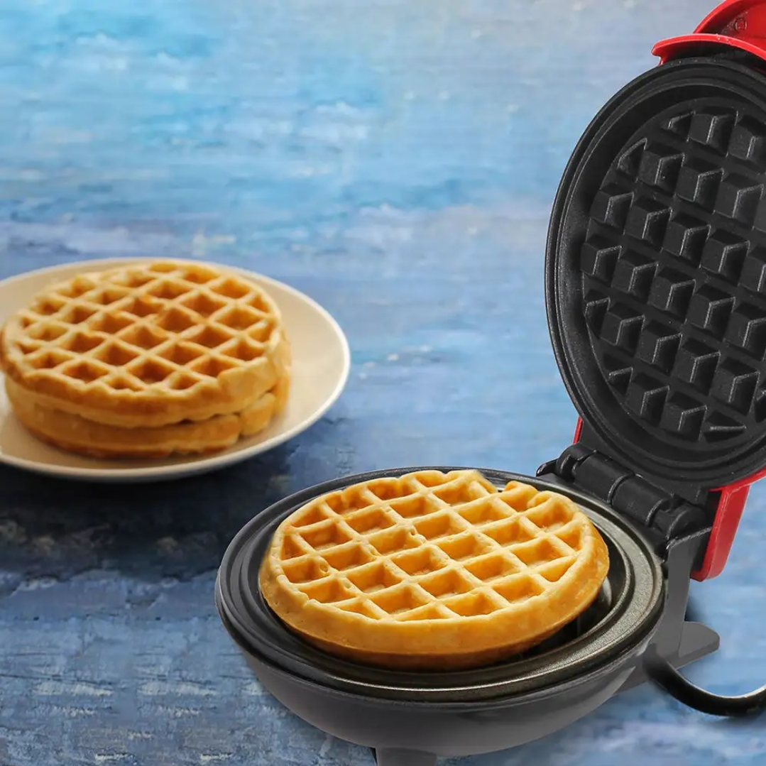 Mini aparat electric pentru gofre si vafe cu placi antiadere
