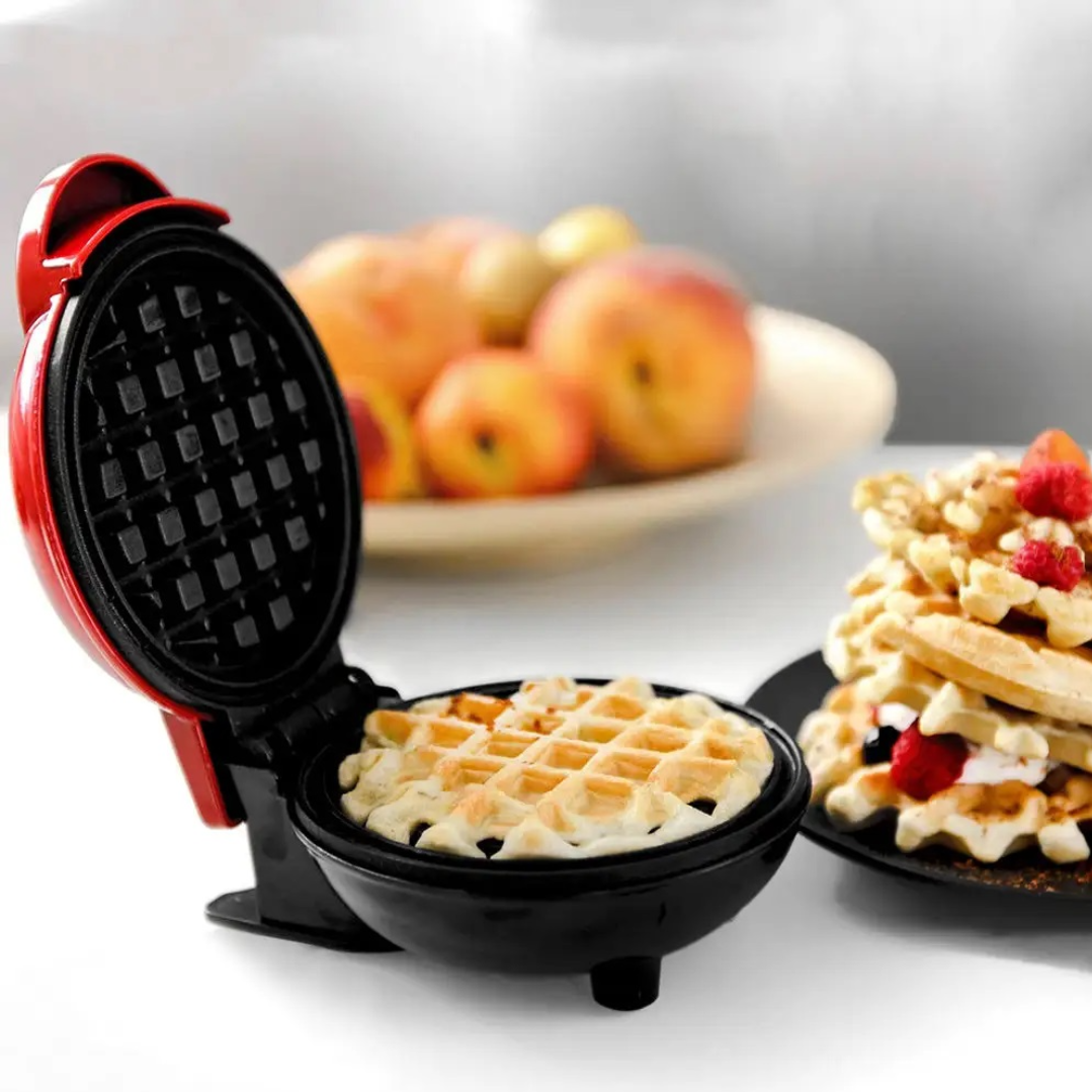 Mini aparat electric pentru gofre si vafe cu placi antiadere