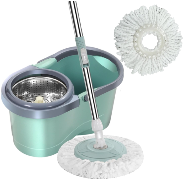 Mop Multifunctional cu Microfibra si Racleta Silicon - Rotir