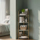 Raft decorativ de colt cu 4 rafturi - Design auriu cu efect marmura premium