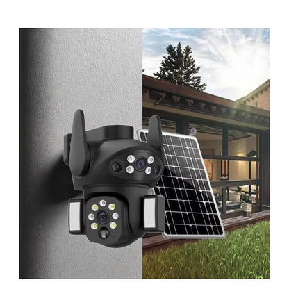 CAMERA SOLARA DUBLA + CARD 128GM