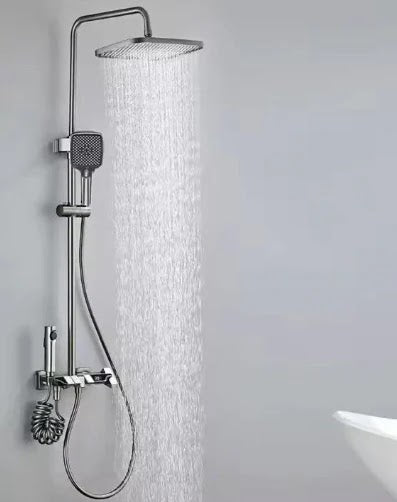 Set de Dus Lux Black - Cu Afisaj Digital si Functie Termostatica Rotire 360