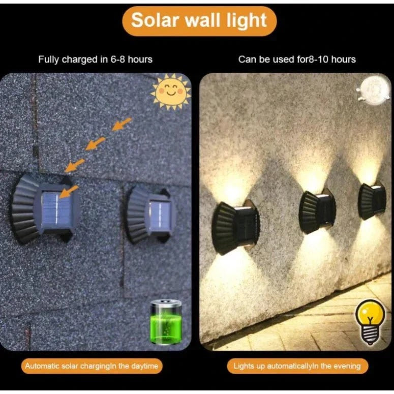 Lămpi Solare Decorative „Scoică" IP65, Iluminare Bidirecțională – Set 8, 12 sau 16 buc, Alb Cald sau Alb Rece