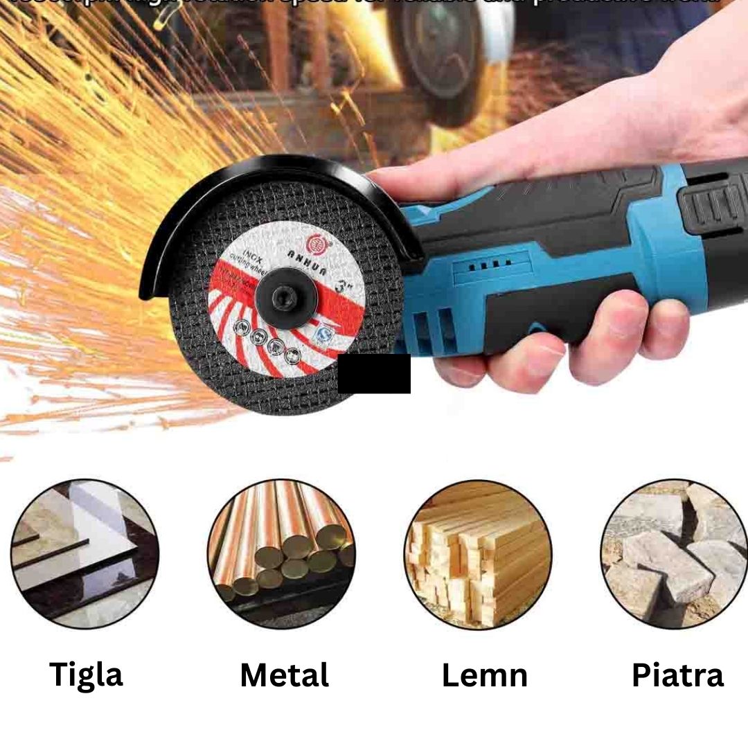Mini Polizor Unghiular Flex Electric 36V cu 2 Acumulatori, 5