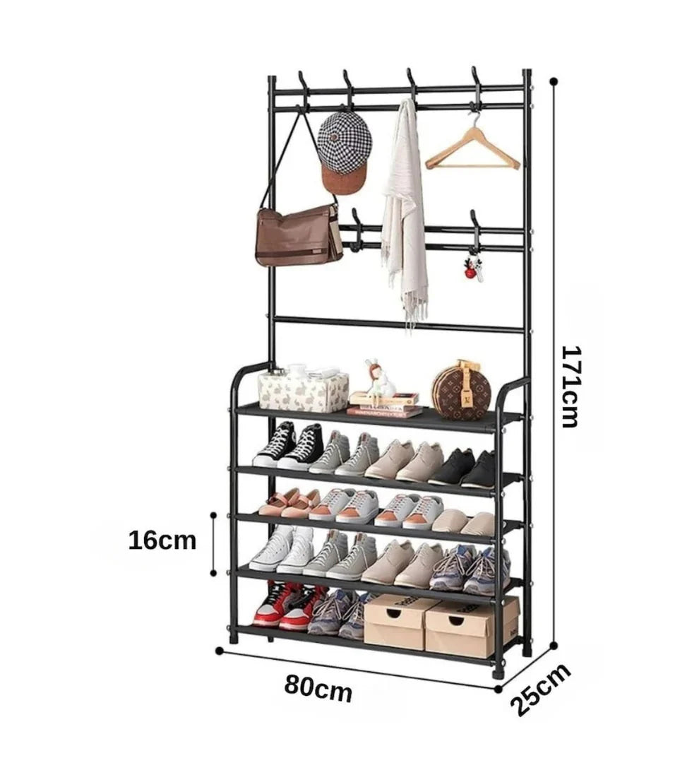 Cuier cu Pantofar Metalic – 5 Rafturi (V06)