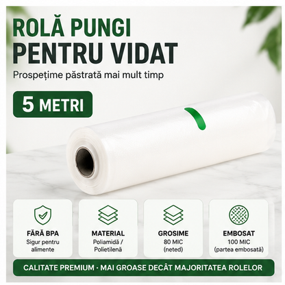 Rola de pungi pentru de vidat, 17,5 x 500 cm