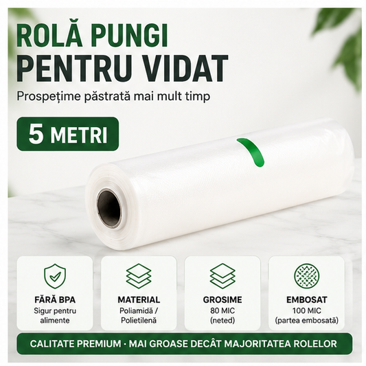 Rola de pungi pentru de vidat, 17,5 x 500 cm