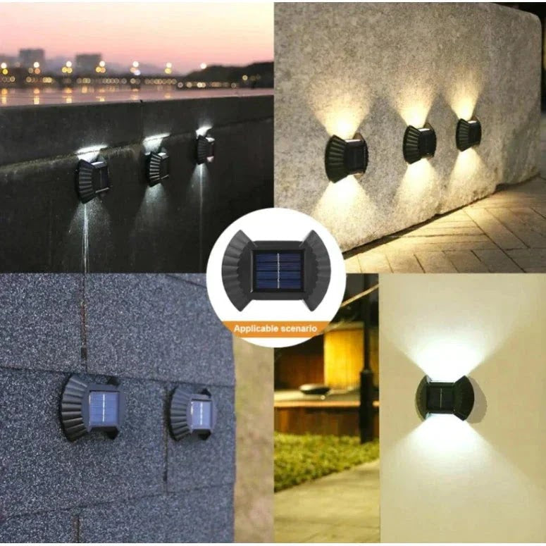 Lămpi Solare Decorative „Scoică" IP65, Iluminare Bidirecțională – Set 8, 12 sau 16 buc, Alb Cald sau Alb Rece