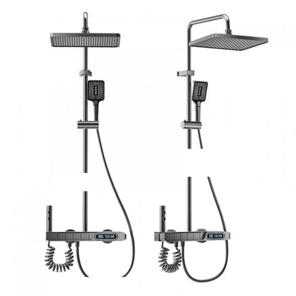 Set de Dus Lux Black - Cu Afisaj Digital si Functie Termostatica Rotire 360