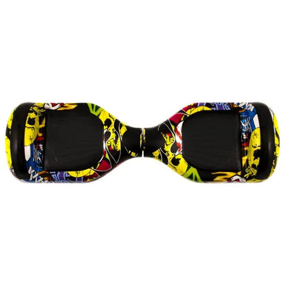 Hoverboard electric JRH Graffiti galben , roti 6.5 inch, autonomie 20 km, viteza 12 km/h ,motor 2 x
