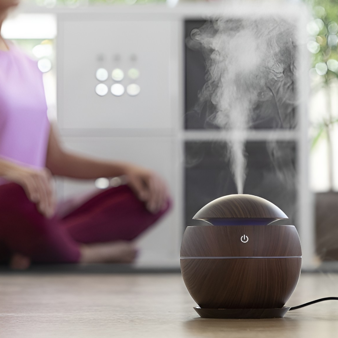 Mini Umidificator Ultrasonic USB cu Difuzor Aromaterapie - P