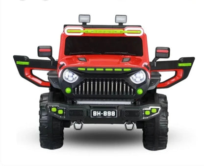 Mașinuță electrică 24V pentru copii, cu două locuri – camion electric pentru micuți, alimentat cu baterie, cu telecomandă, afișaj pentru baterie, mâner, portbagaj, lumini LED și muzică