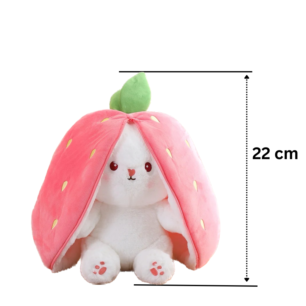 Iepuras din Plus Reversibil Happy Bunny 40 cm