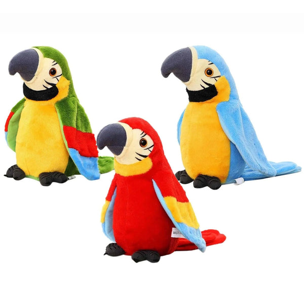 Papagal Interactiv de Pluș 20cm - Repetă Sunete, Muzică