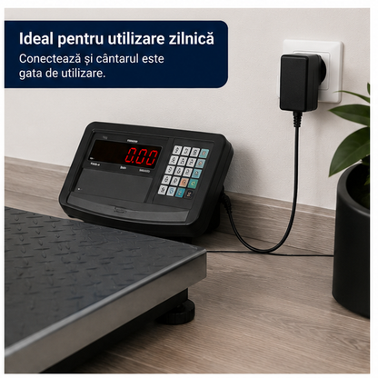 Incarcator pentru cantare 350 kg cu platan metalic , negru