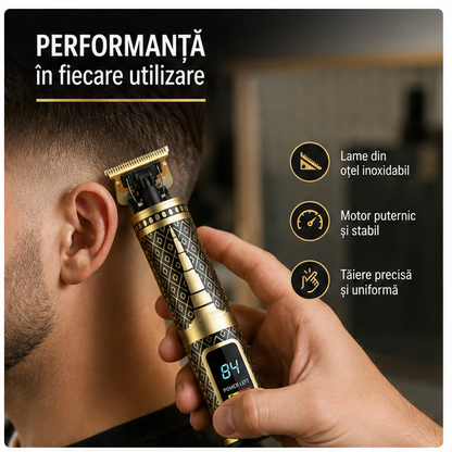 Aparat de Tuns Profesional cu Lama T - Fara Fir, Baterie 1200mAh, Design Ergonomic