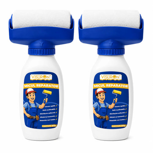 Trafalet 2 in 1 cu vopsea lavabila alba pentru retusuri rapide