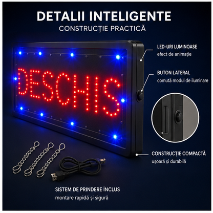 Reclama Led,interior,deschis,50x25cm